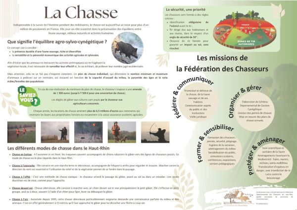 Affiche d'information - la chasse Affiche d'information - la chasse